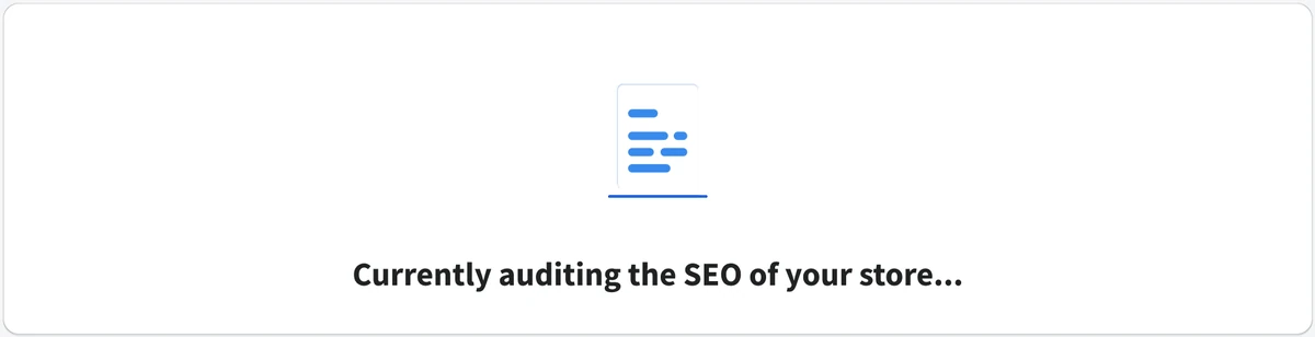 Currently auditing the SEO of your store