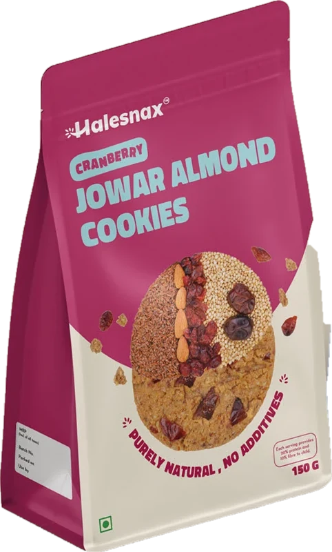 Cranberry Jowar Almond Cookies pack